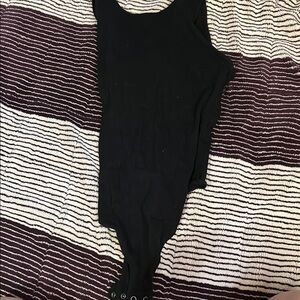 Black Sleeveless Bodysuit